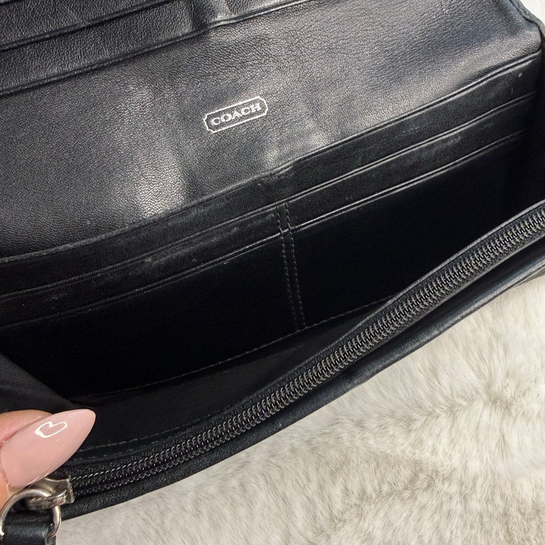 COACH Black Signature Canvas Wallet