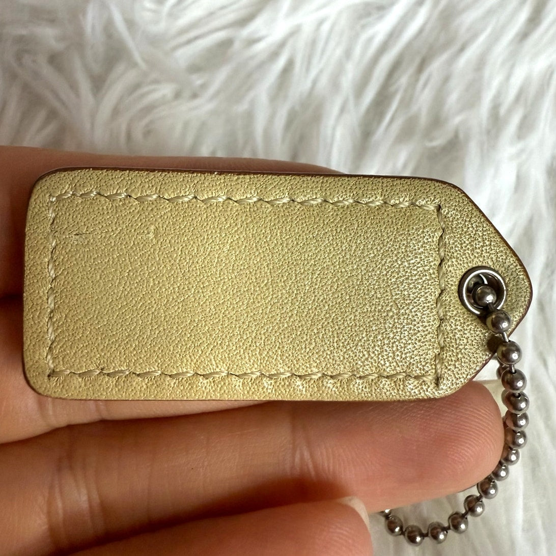 1.5" y2k COACH Fob Bag Charm Hang tag Hangtag