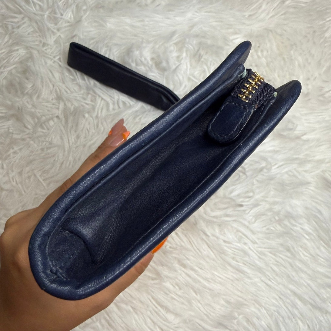 y2k COACH Parker Turnlock Straw Clutch Wallet