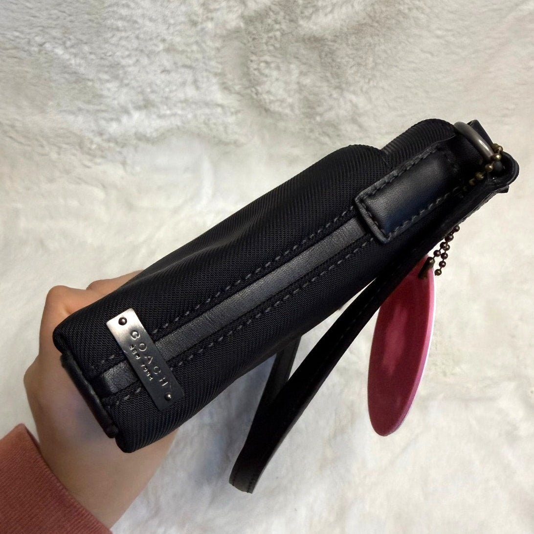 Vintage COACH y2k Mercer Demi Pochette Black Canvas Twill