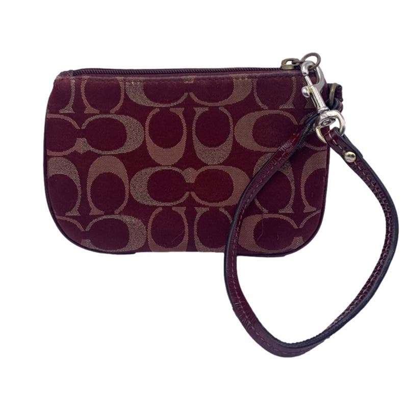 COACH Signature Canvas Wristlet