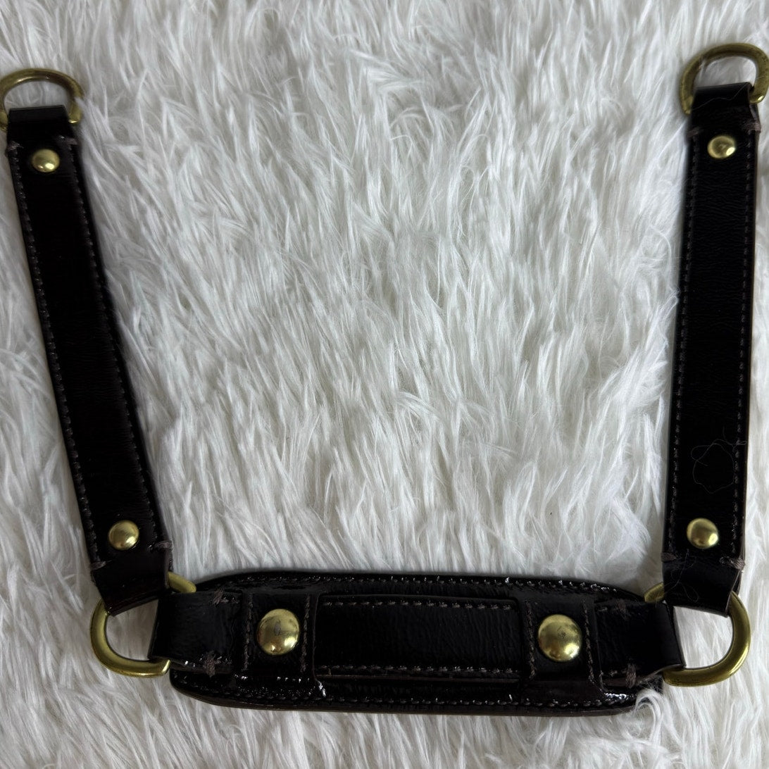 Brown Patent Leather Shoulder Replacement Strap