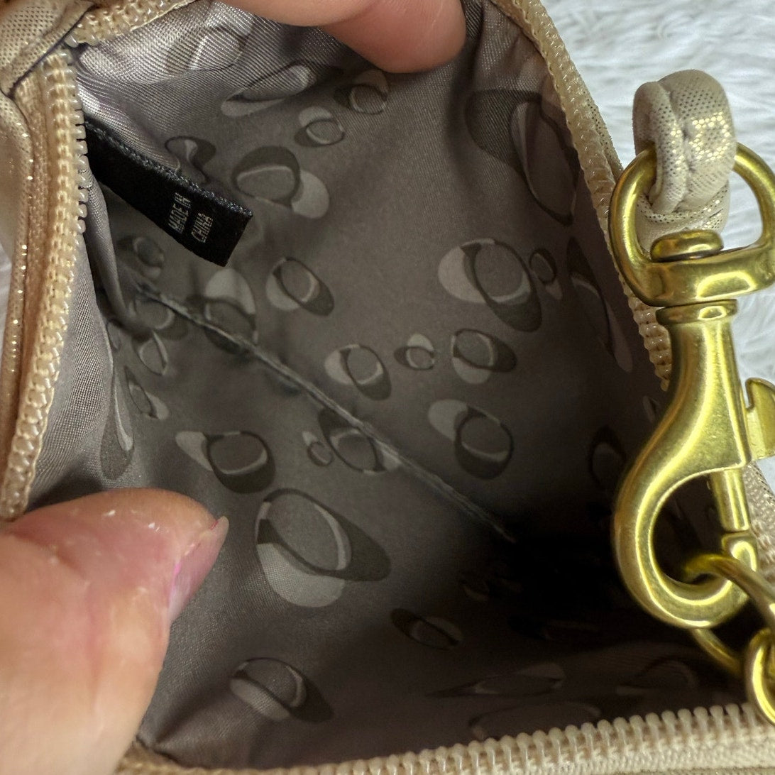 COACH Gold Poppy Wristlet