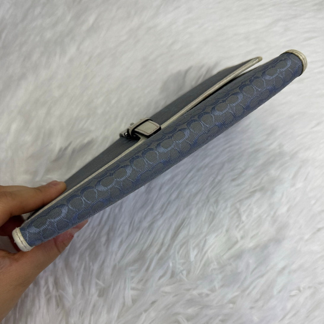 Vintage COACH y2k Blue Soho Signature Wallet