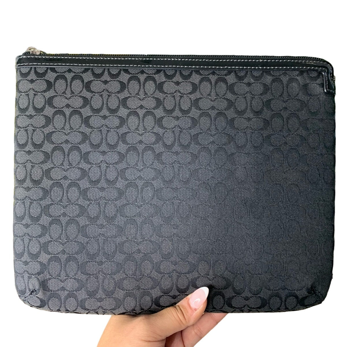 COACH Black Canvas Signature Tablet Case Sleeve