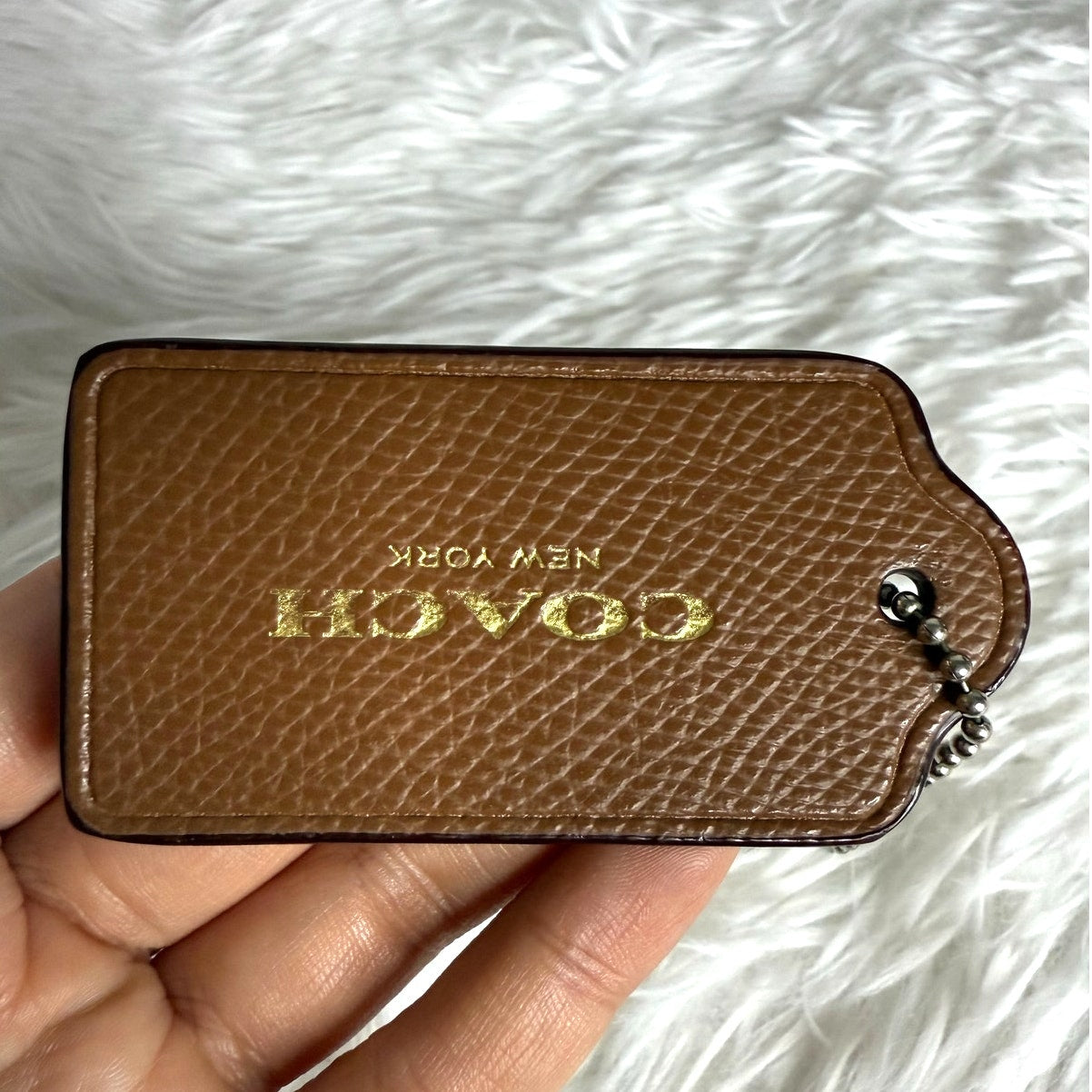 2.5" Coach Fob Bag Charm Hang tag Hangtag