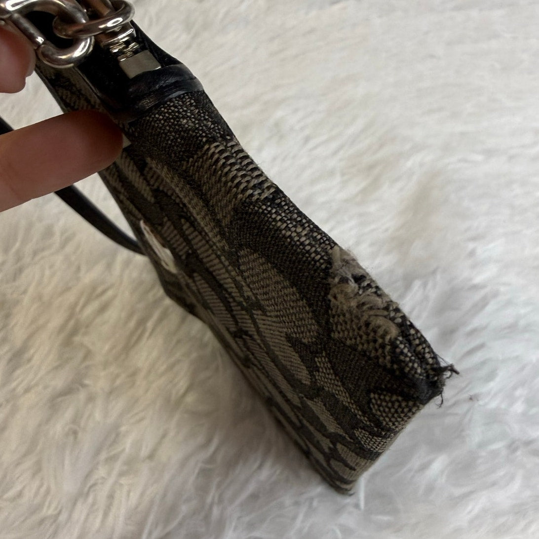 SALE Coach Black Gray Wristlet
