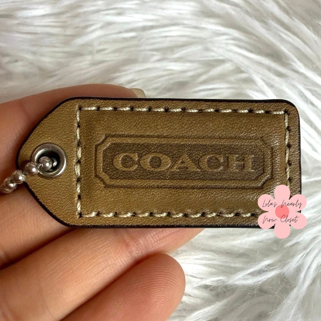 1.5" y2k COACH Fob Bag Charm Hang tag Hangtag