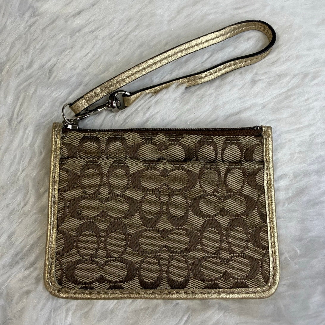 Coach Gold Card Holder Wallet