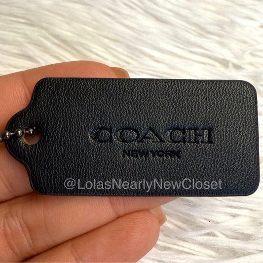 COACH Black Fob Bag Charm Hang tag Hangtag