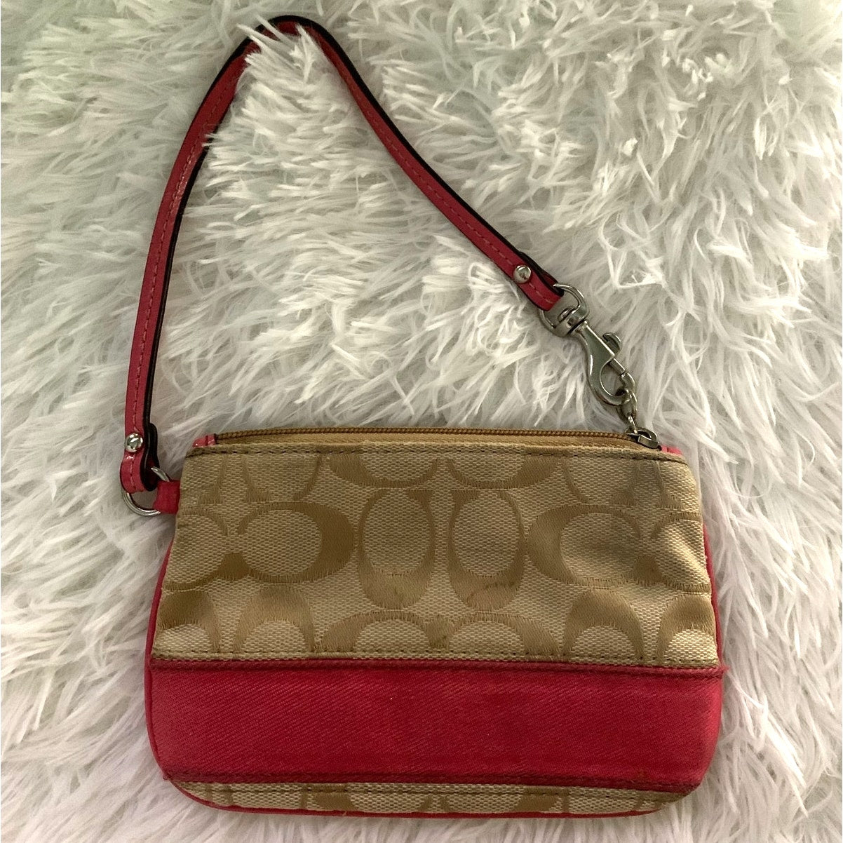 SALE COACH Canvas Wristlet