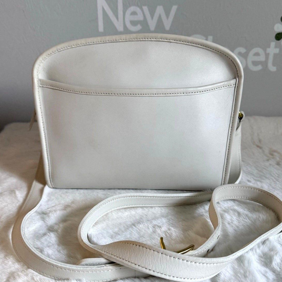 Vintage Coach Metropolis Zip Bag White 9087 Shoulder Bag Crossbody