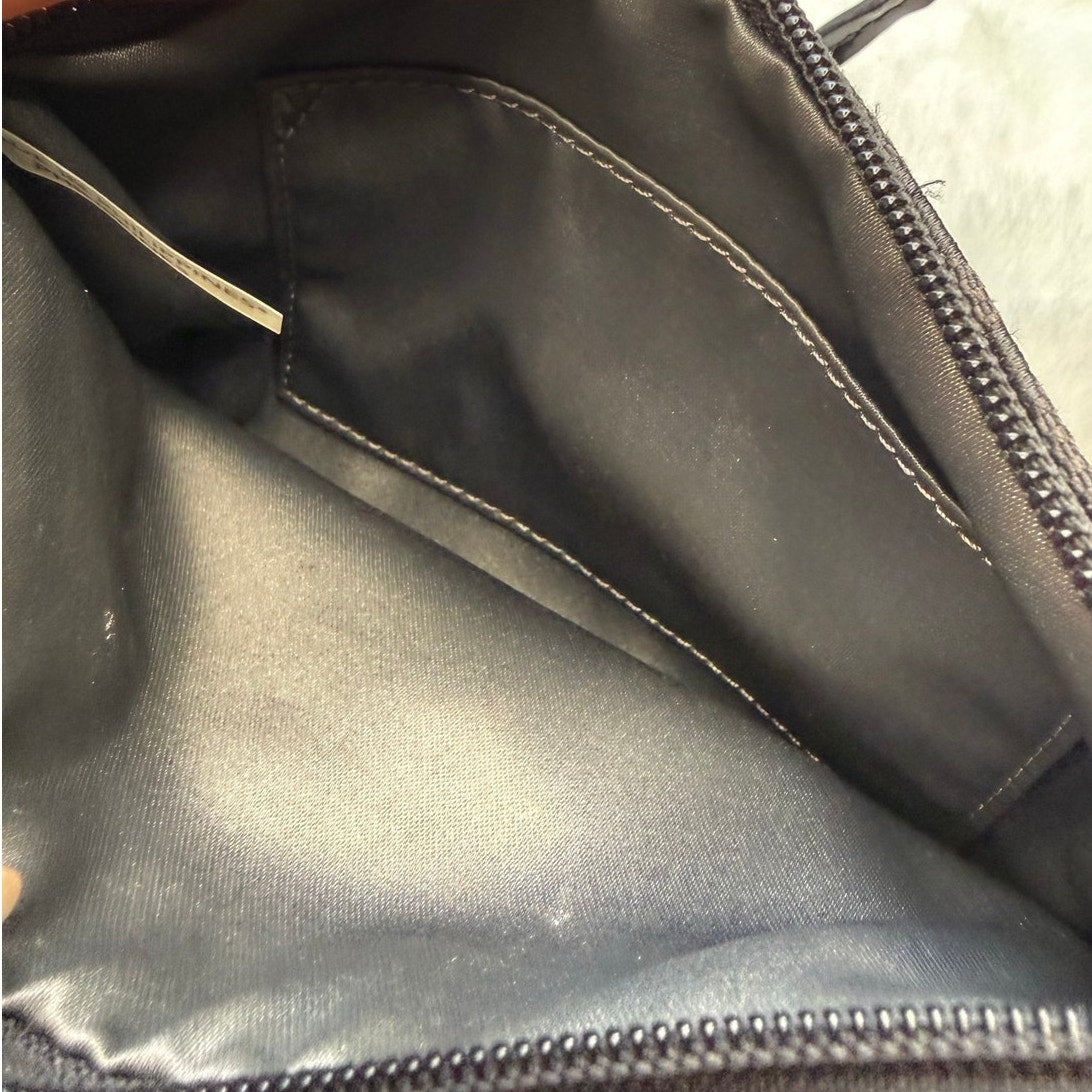 Coach Black Signature Turnlock Wristlet