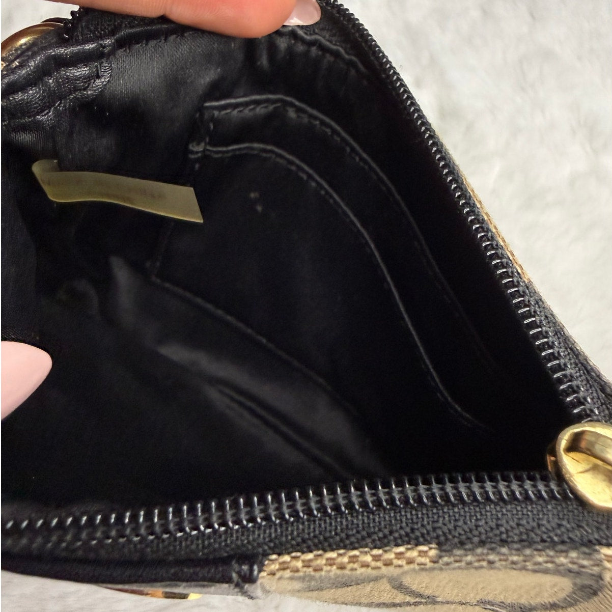 y2k COACH Black Wristlet