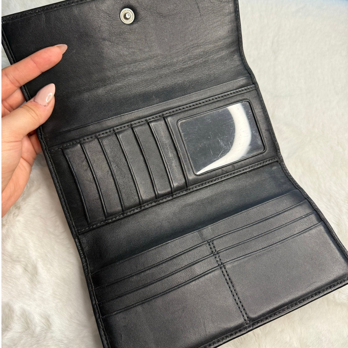 COACH Black Signature Canvas Wallet