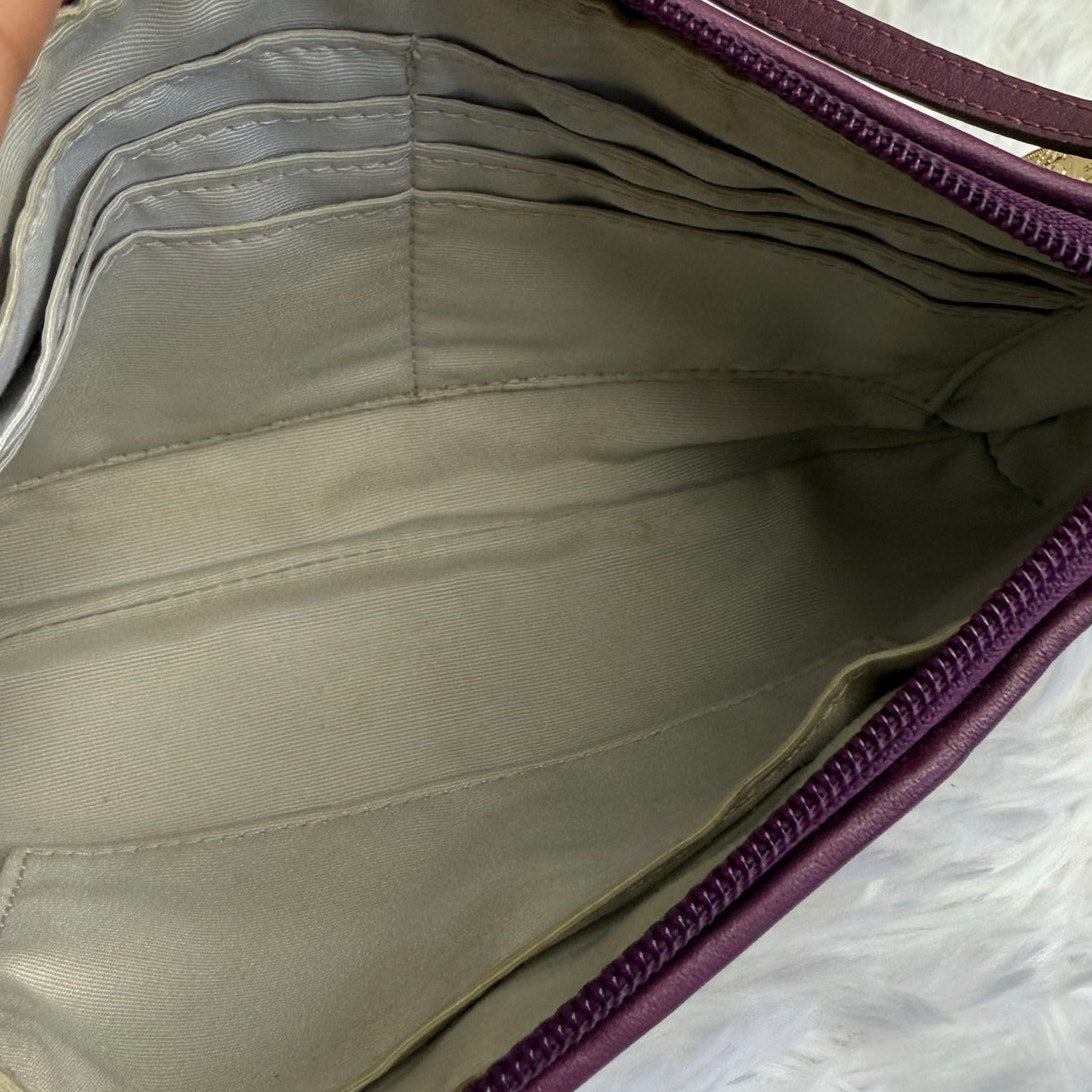 COACH y2k Purple Ashely Signature Canvas Wristlet Mini Purse