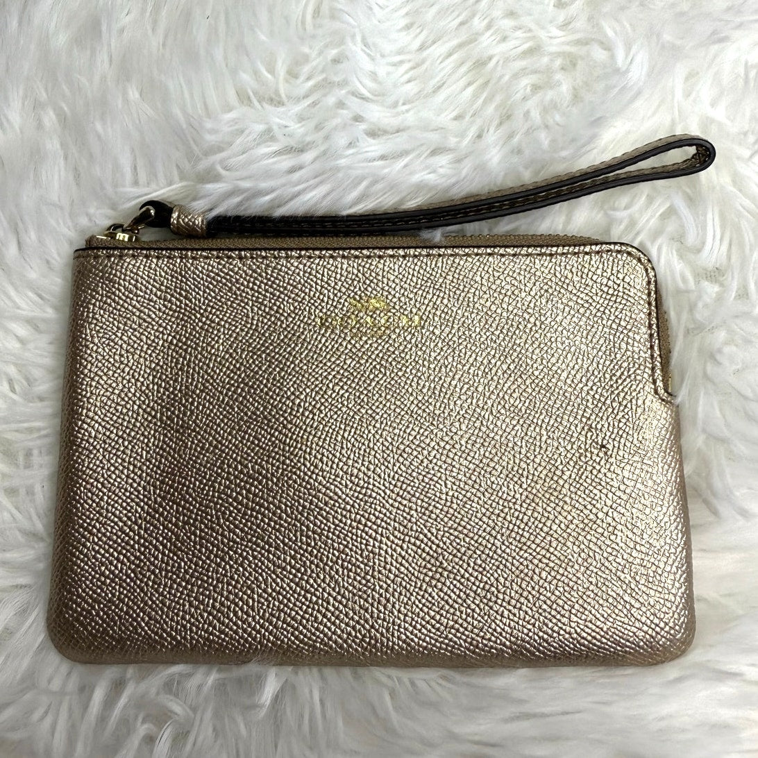 COACH Gold Slim Wristlet