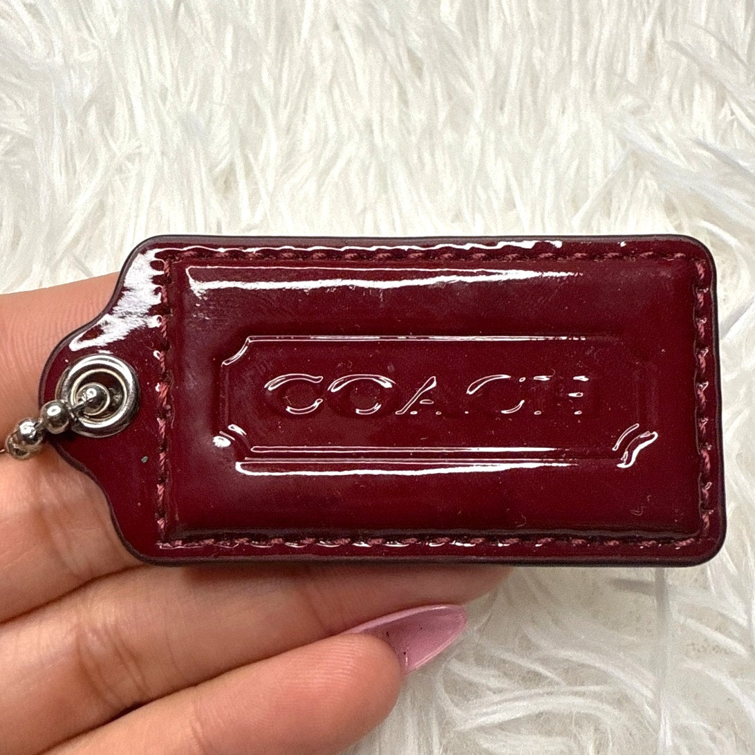 2" COACH Patent Leather Fob Bag Charm Hang tag Hangtag