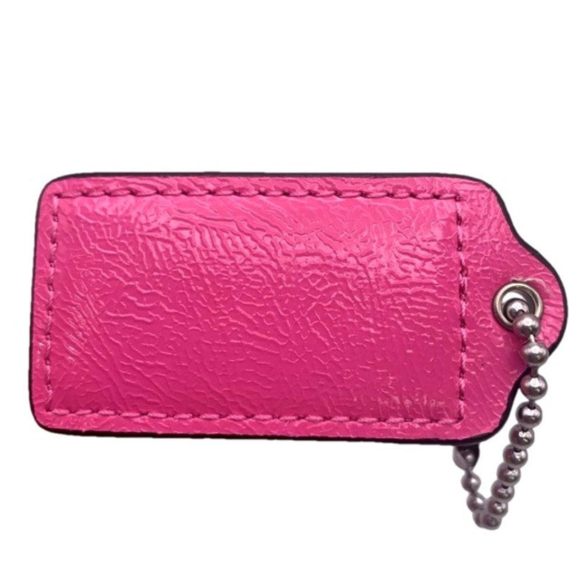 2" COACH Pink Fob Bag Charm Hang tag Hangtag