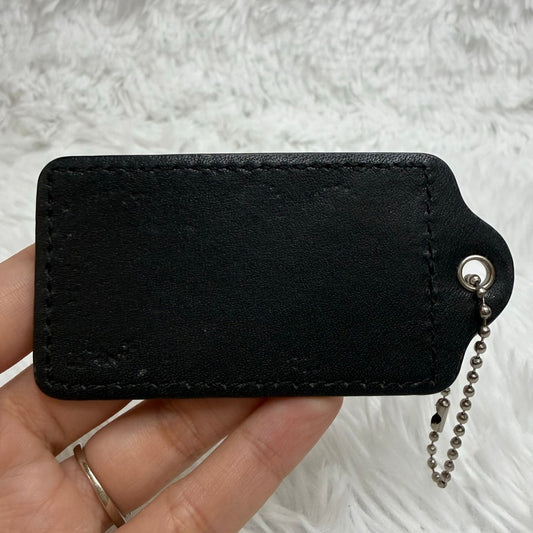 3" COACH Black Fob Bag Charm Hang tag Hangtag