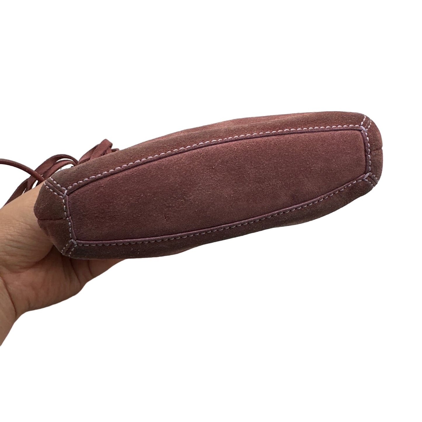 y2k COACH Vintage Suede Tassel Wristlet