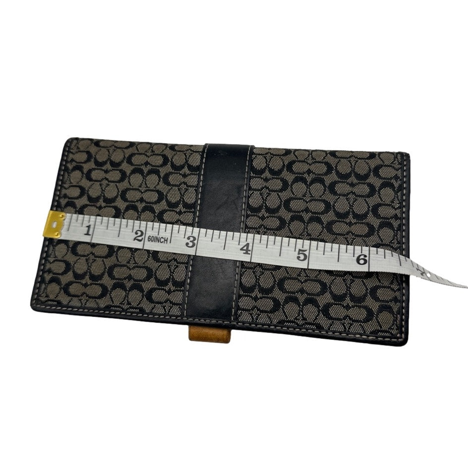 COACH Black and Gray Checkbook