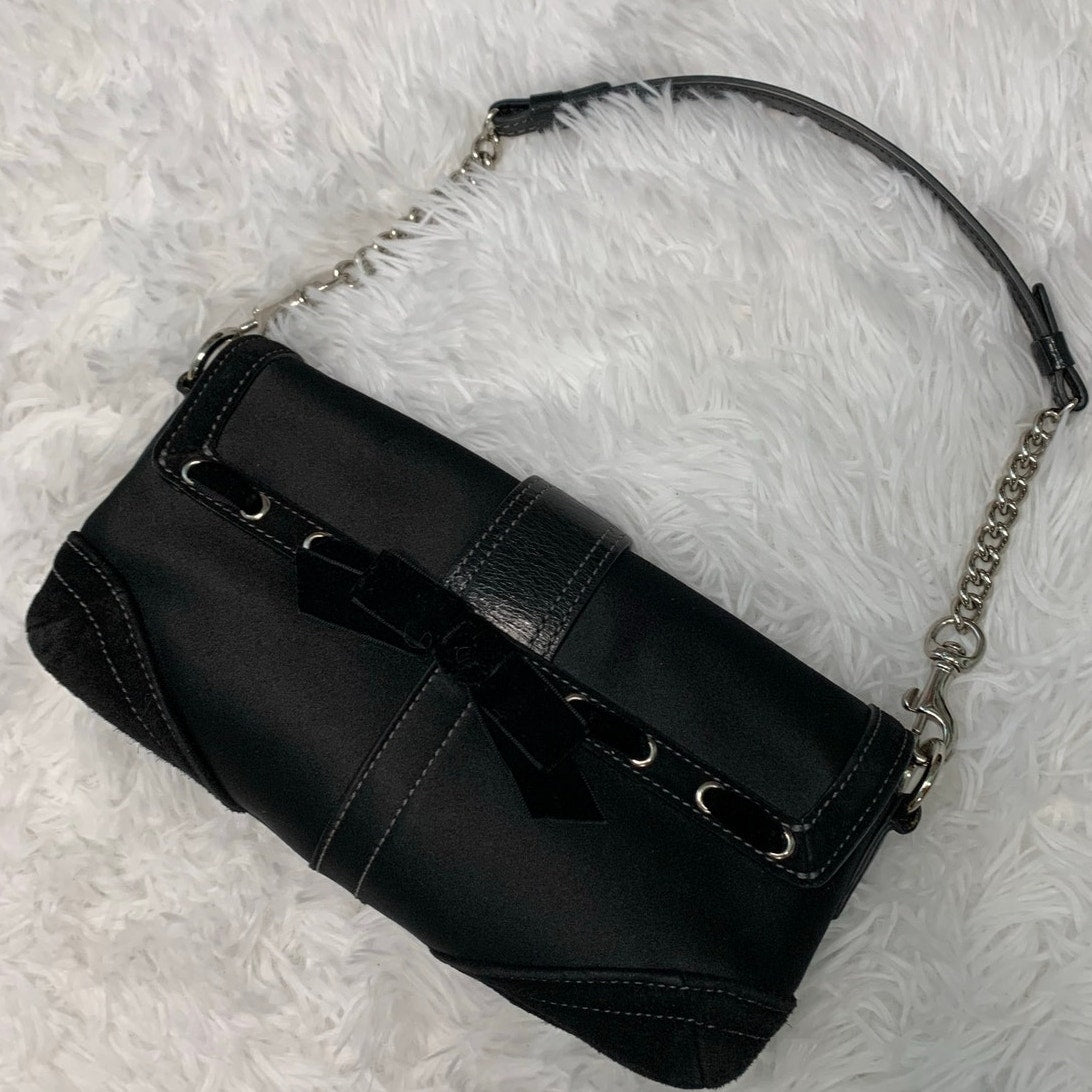 Vintage Coach y2k Madison 3578 Convertible Flap Satin Evening Bag