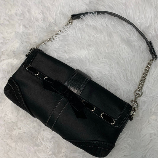 Vintage Coach y2k Madison 3578 Convertible Flap Satin Evening Bag