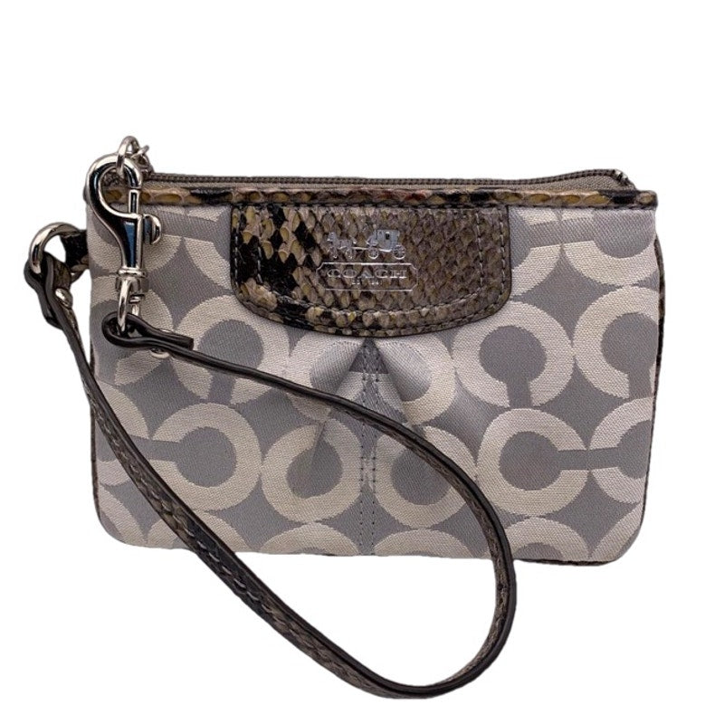 COACH Signature Animal Print Canvas Wristlet