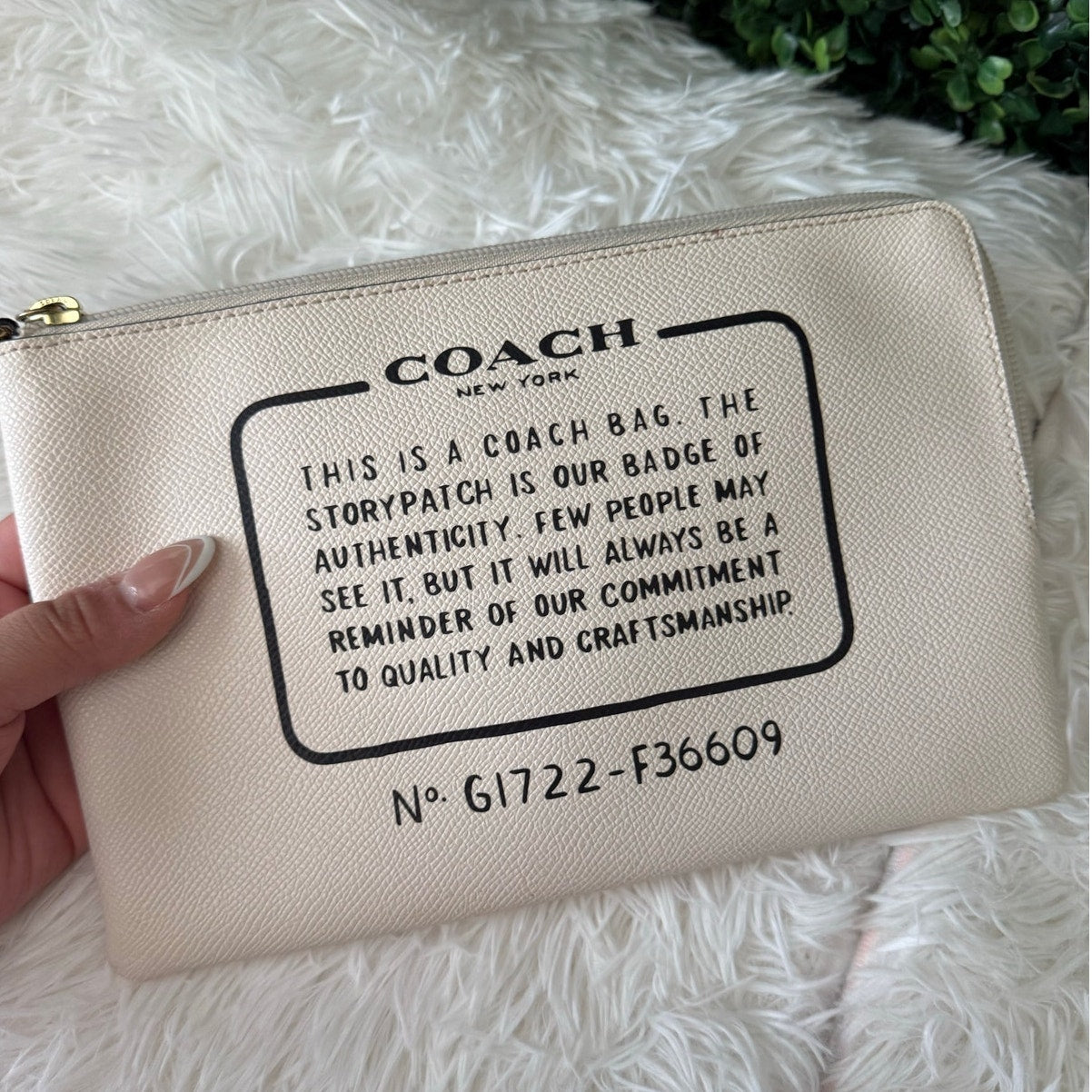 COACH White Pouch
