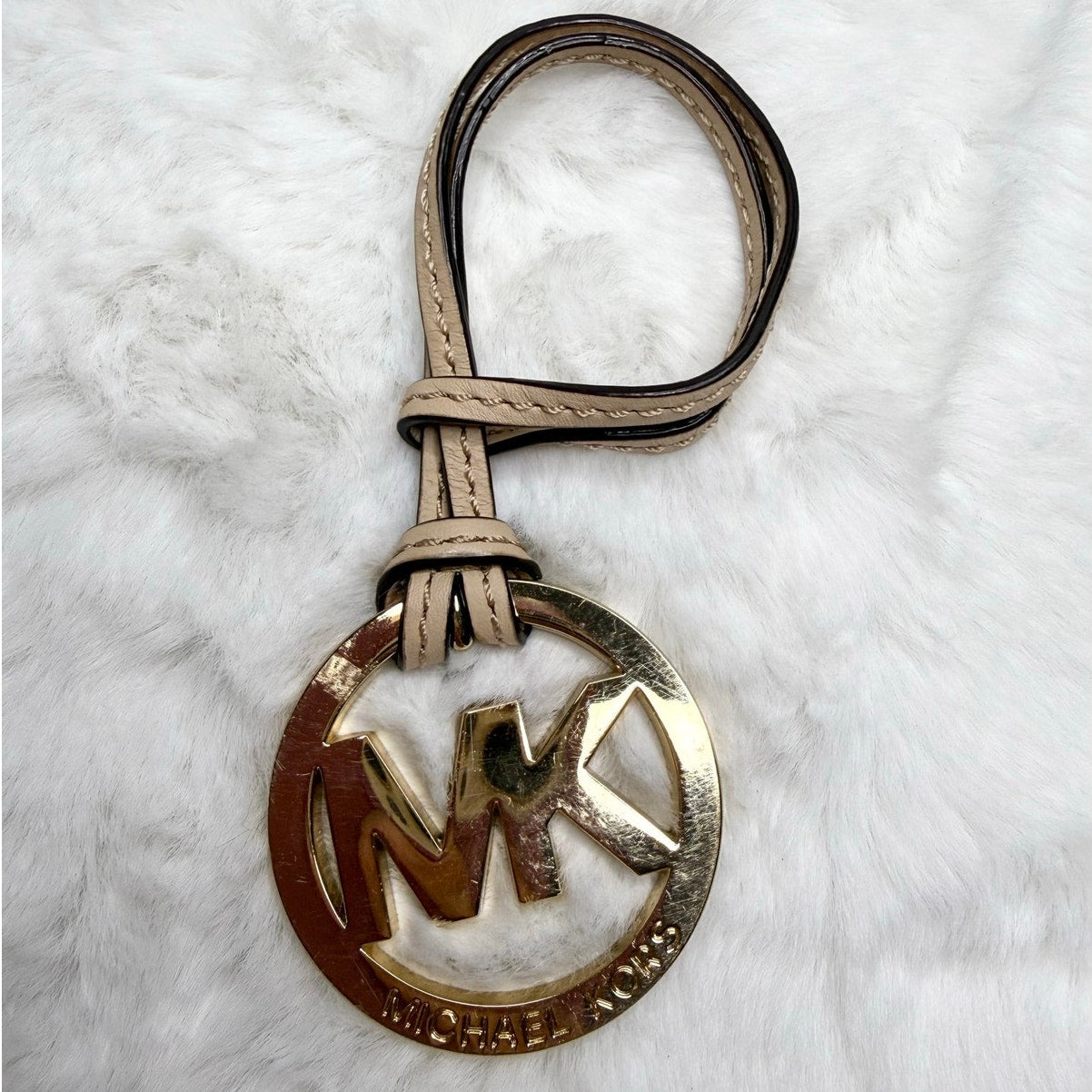 Michael Kors Cream Gold key fob bag charm