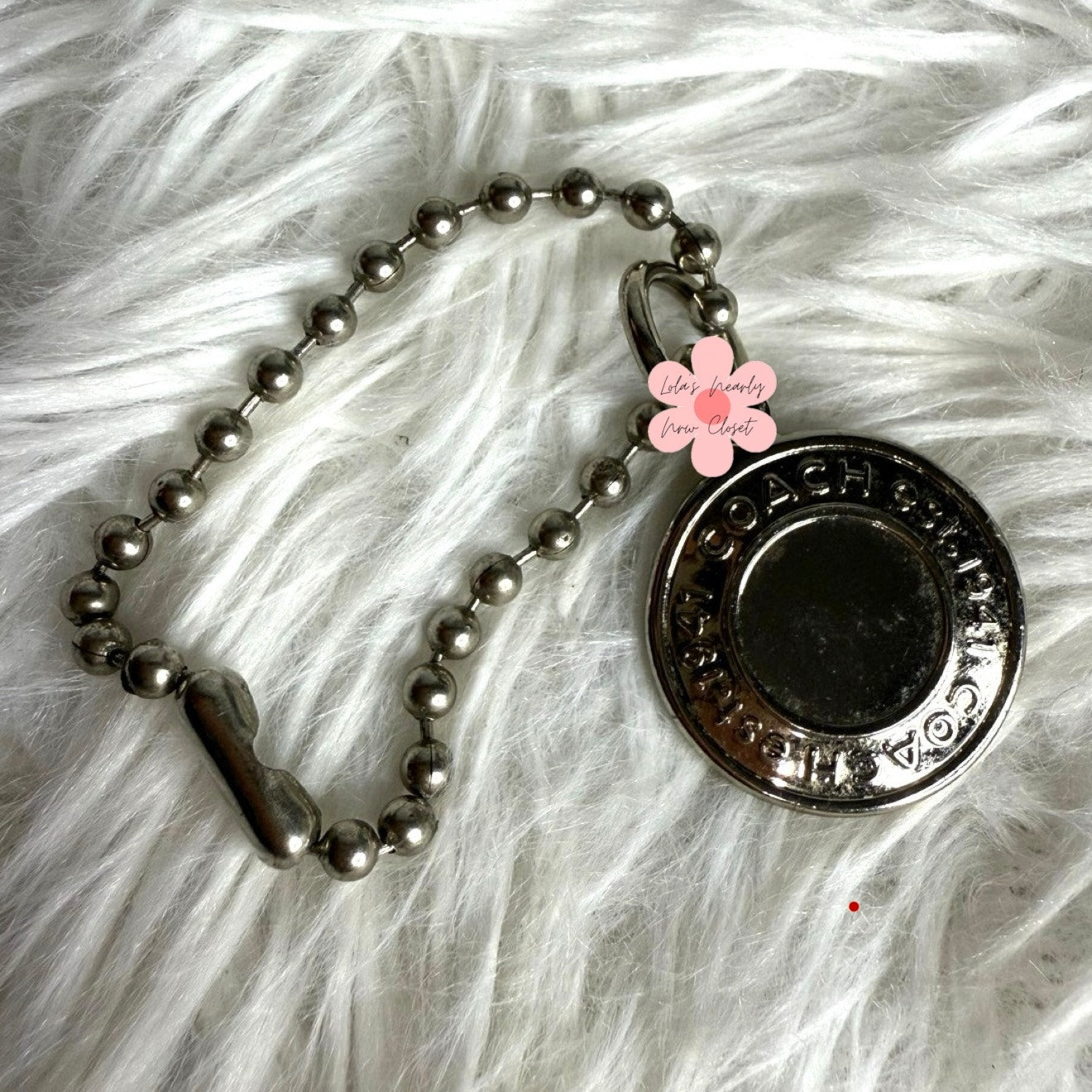 1" Coach Metal Circle Replacement Hangtag Hang Tag Bag Charm