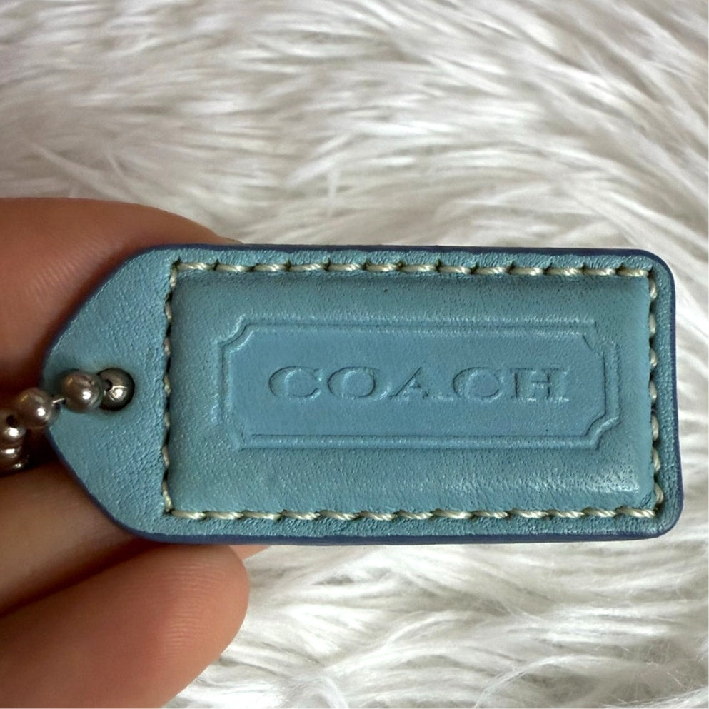 y2k 1.5" COACH Vintage Fob Bag Charm Hang tag Hangtag