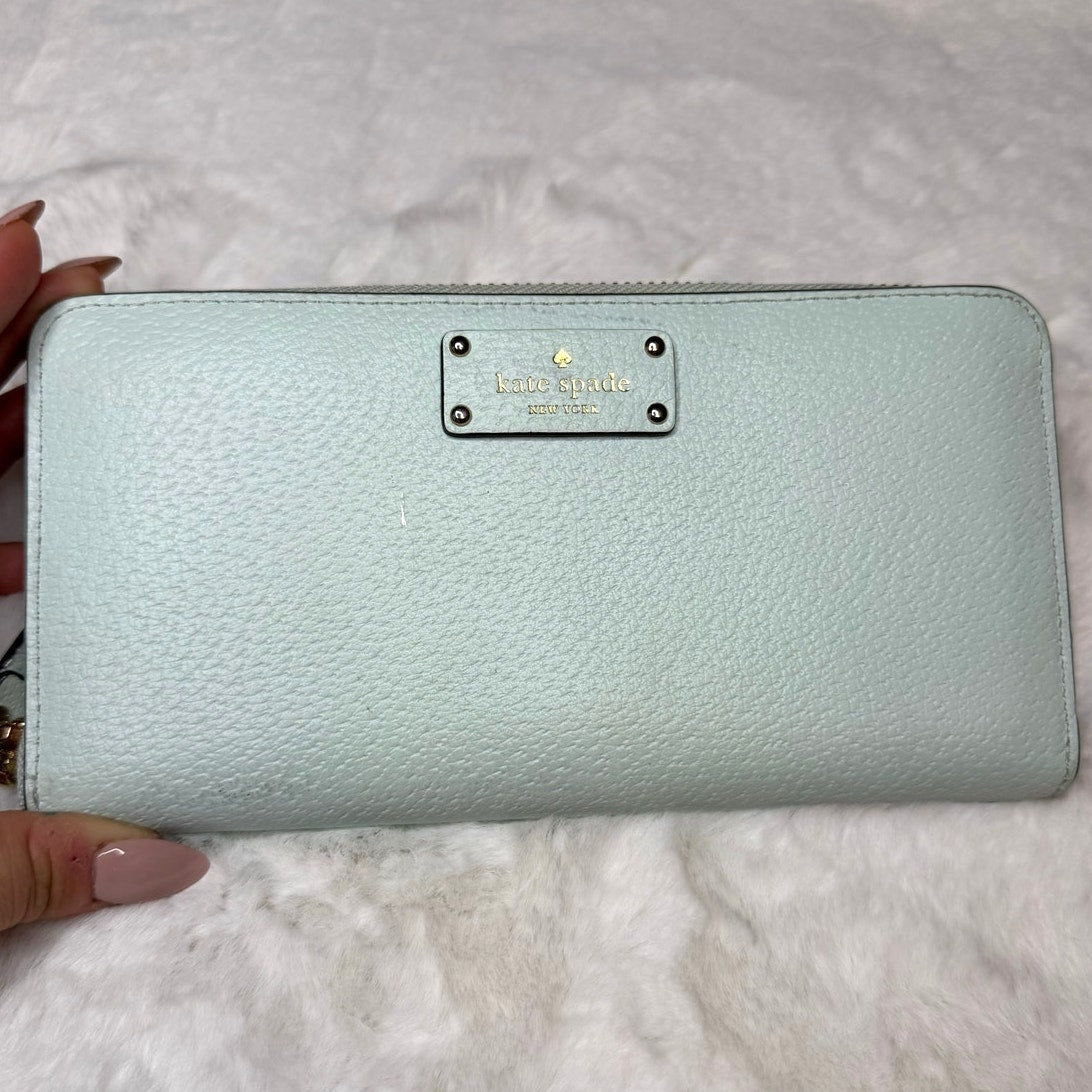 KATE SPADE New York Mint Green Zip Around Wallet
