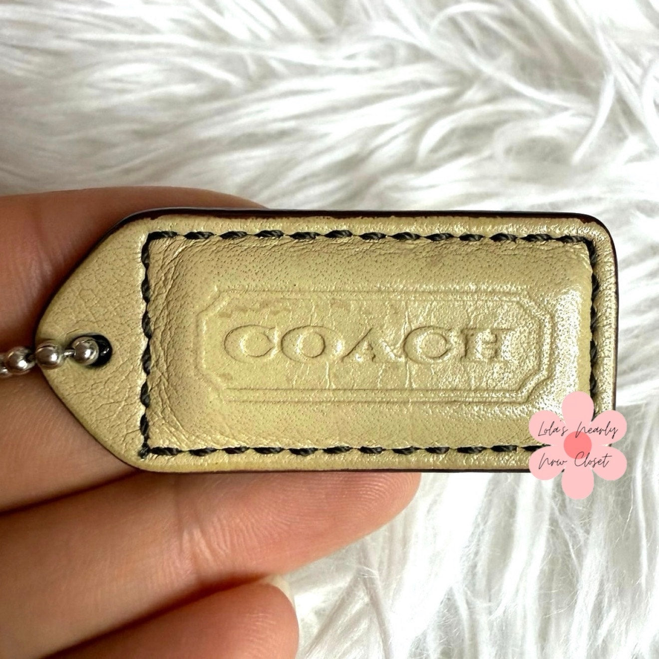 1.5" y2k COACH Fob Bag Charm Hang tag Hangtag