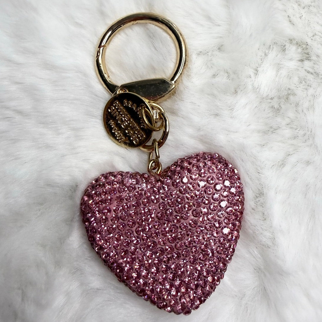 Fashion Rhinestone Heart Keychain Crystal Handbag Purse Bag charm