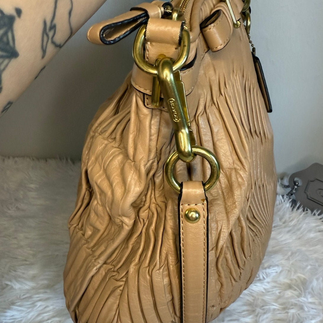 COACH Madison Gather Leather Satchel Shoulder Bag 18643