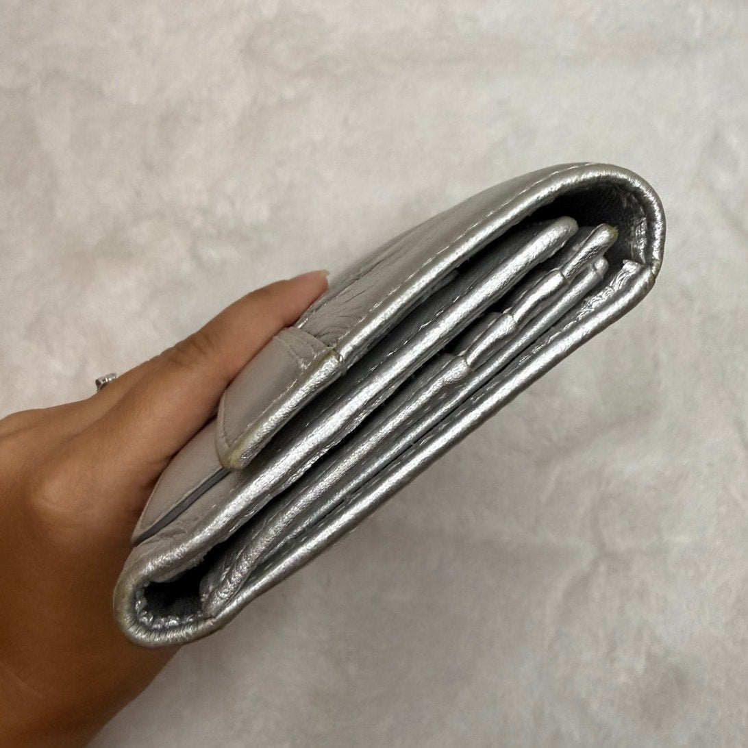 COACH Metallic Silver Wallet