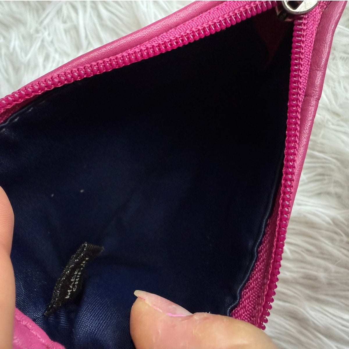 COACH Poppy Pink Silver Wristlet