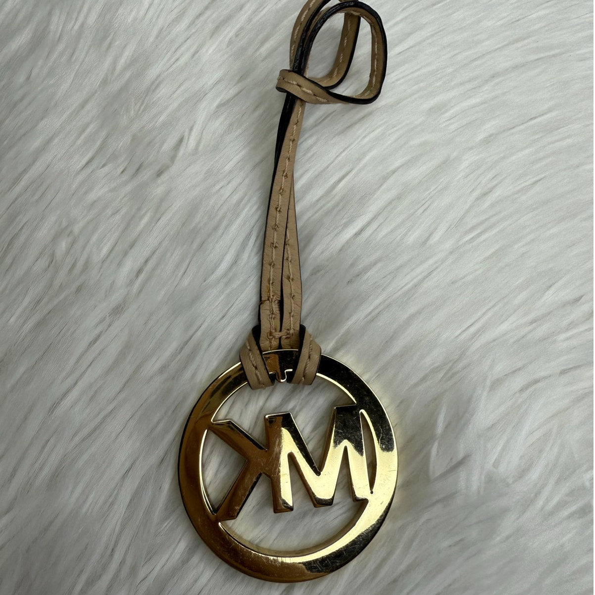 Michael Kors Beige Gold Bag Charm