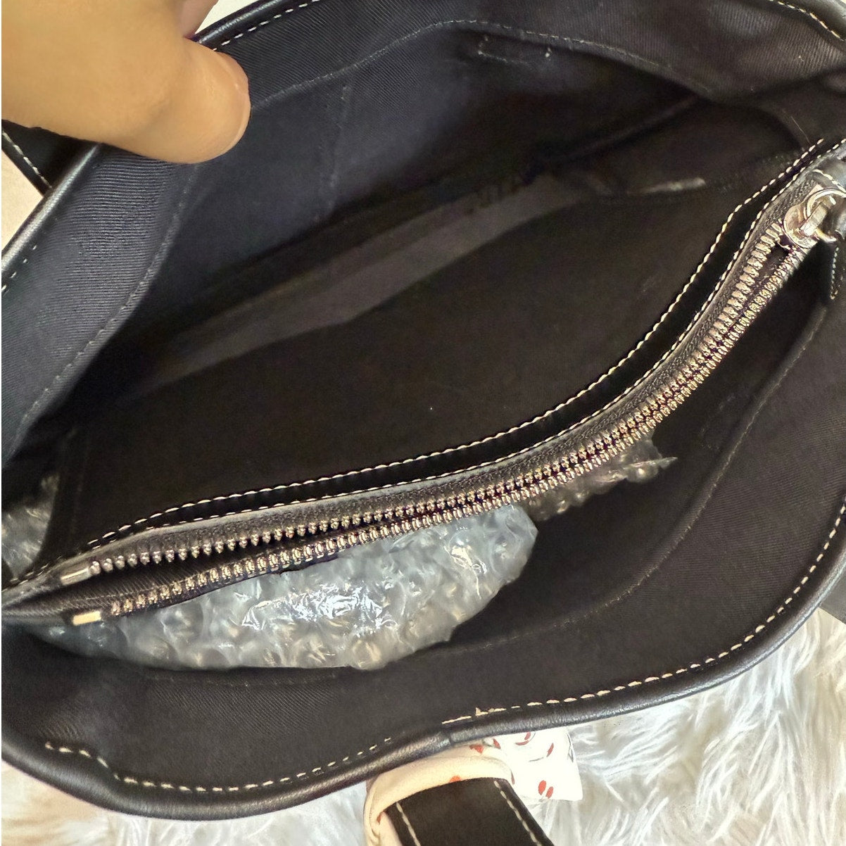 Vintage COACH y2k Black Hampton Canvas Tote