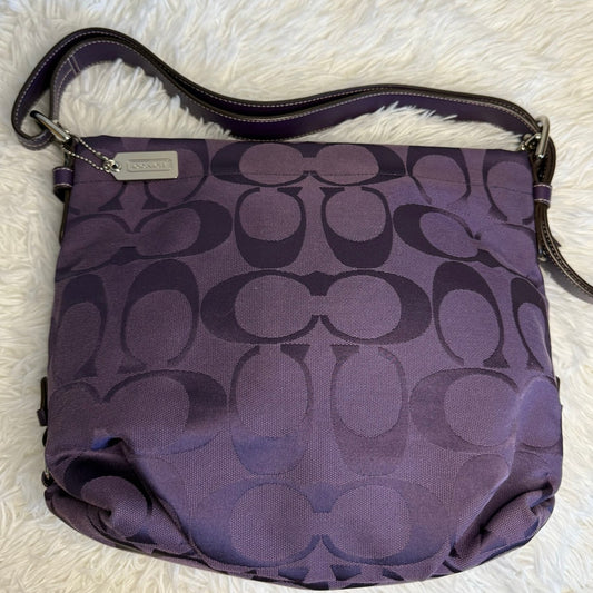 COACH 2010 Purple Signature Duffle Shoulder Bag