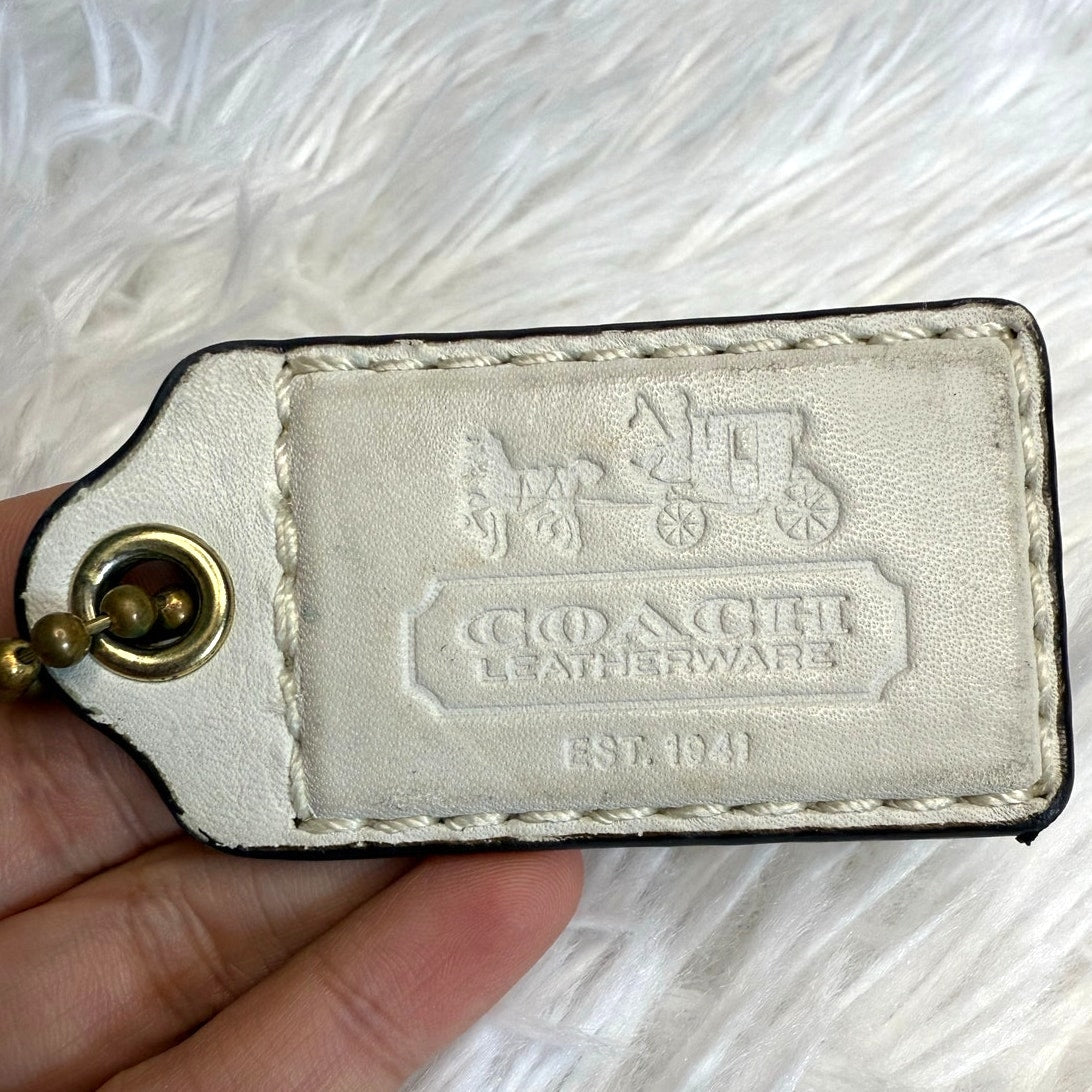 2.5" COACH Leatherware Fob Bag Charm Hang tag Hangtag