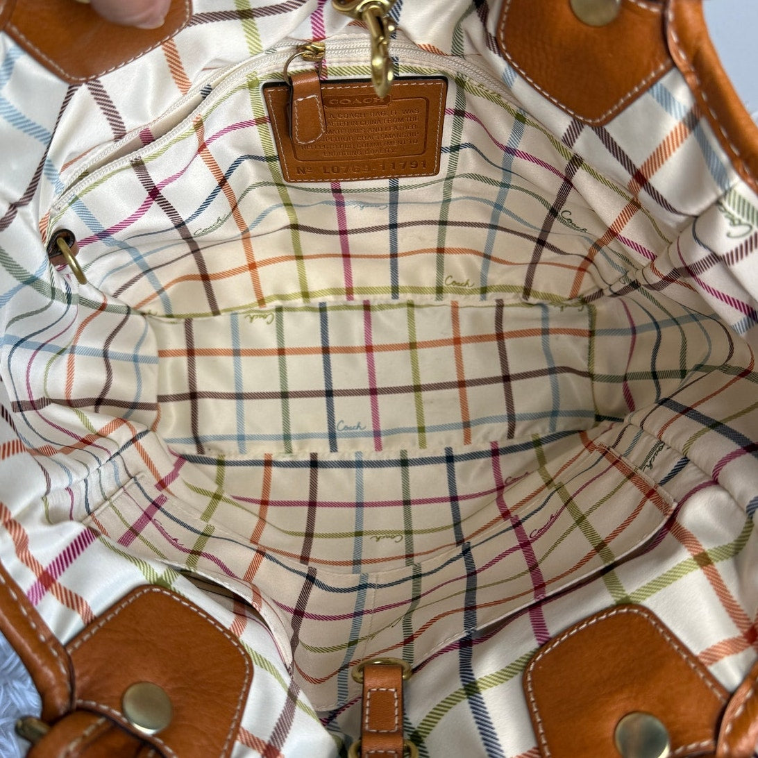 y2k COACH 2007 11791 Heritage Striped Tote Handbag