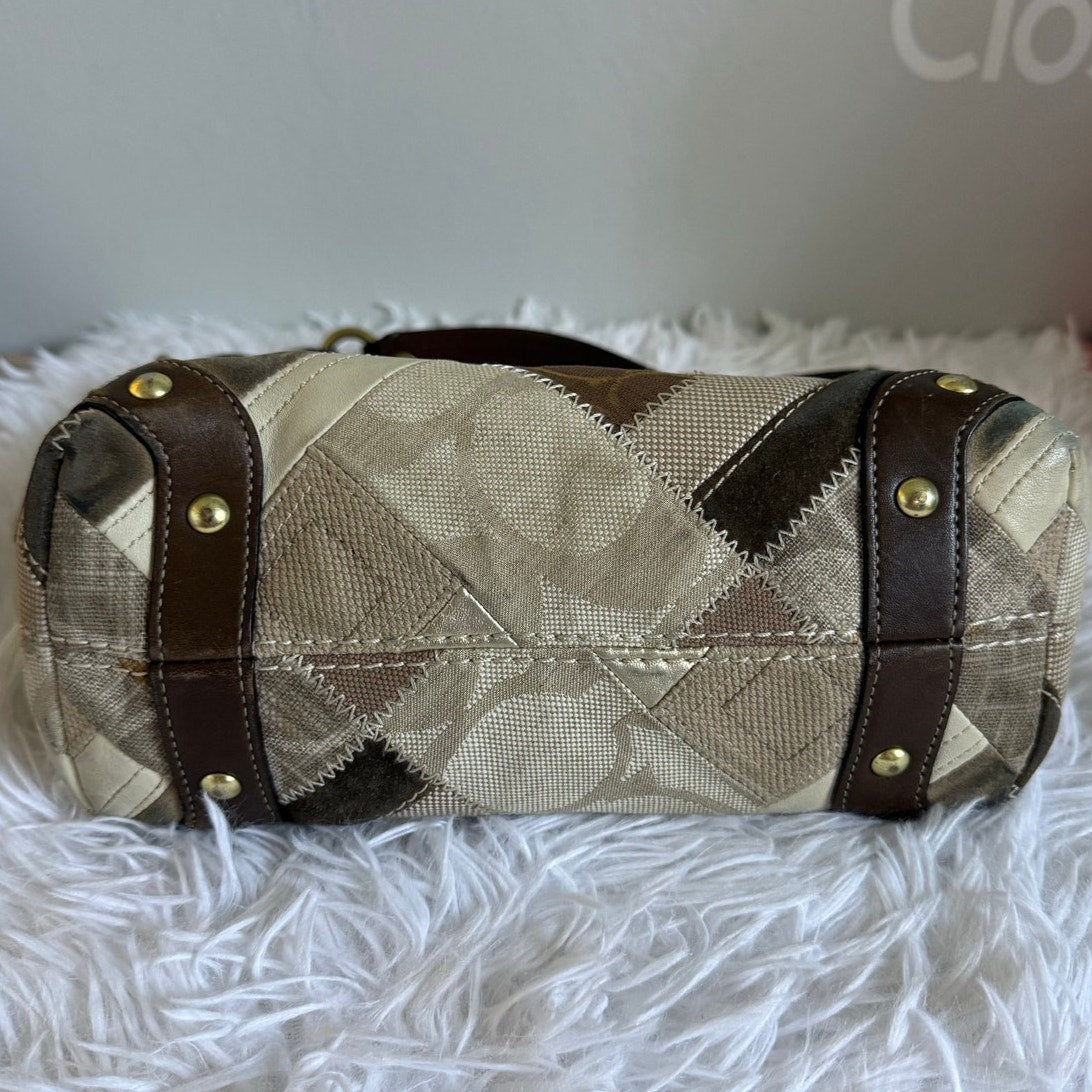 Y2K Coach 12523 Carly Signature Patchwork Hobo Bag Shoulder Bag