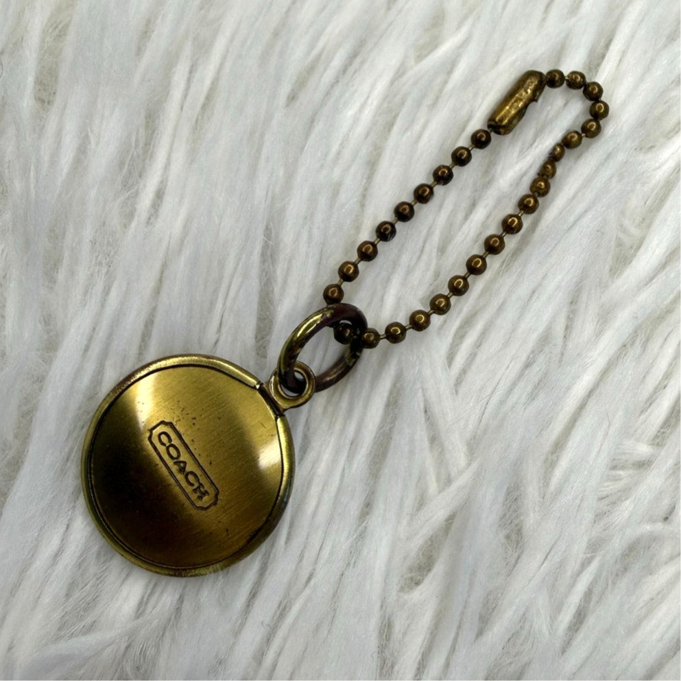 1" Coach Metal Circle Replacement Hangtag Hang Tag Bag Charm