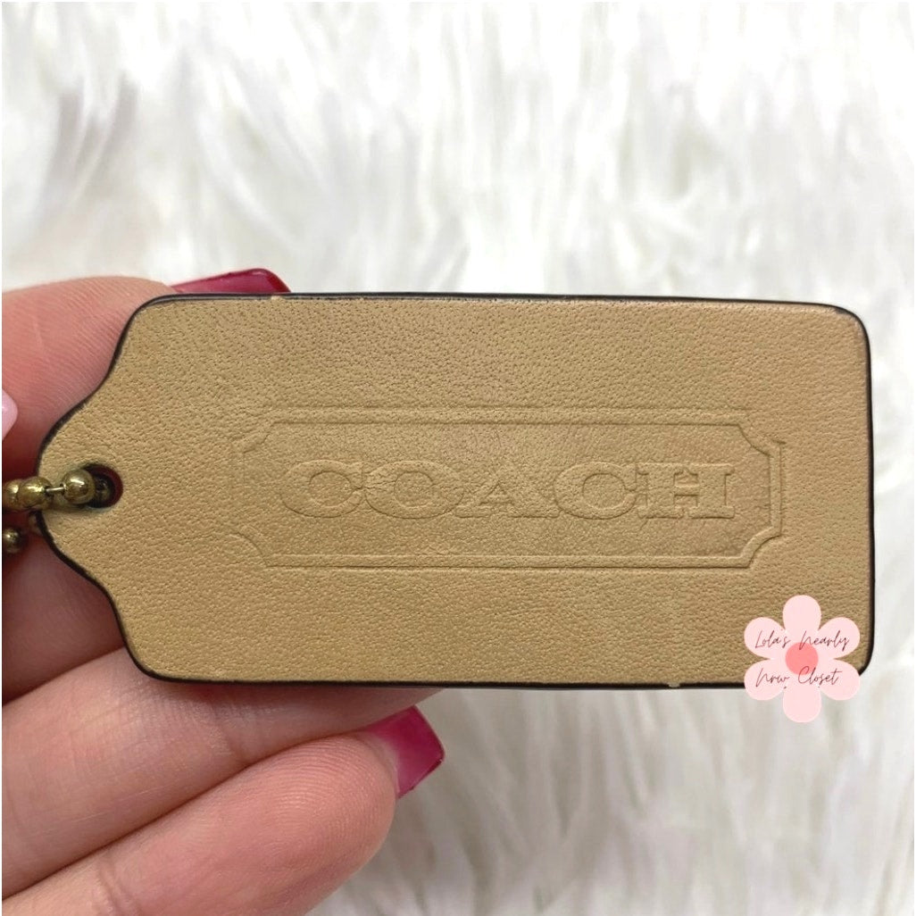 2" COACH Legacy Fob Bag Charm Hang tag Hangtag