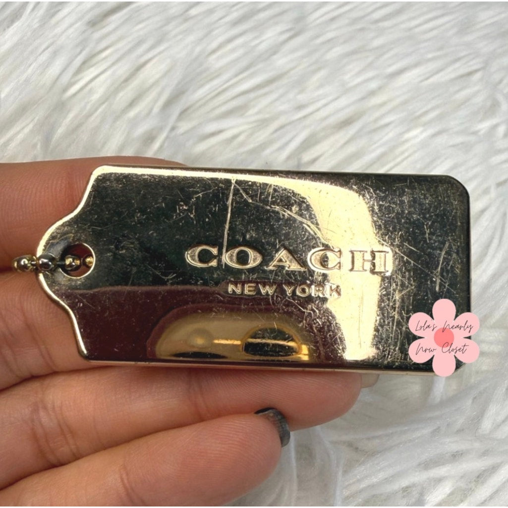 2” COACH Fob Bag Charm Hang tag Hangtag