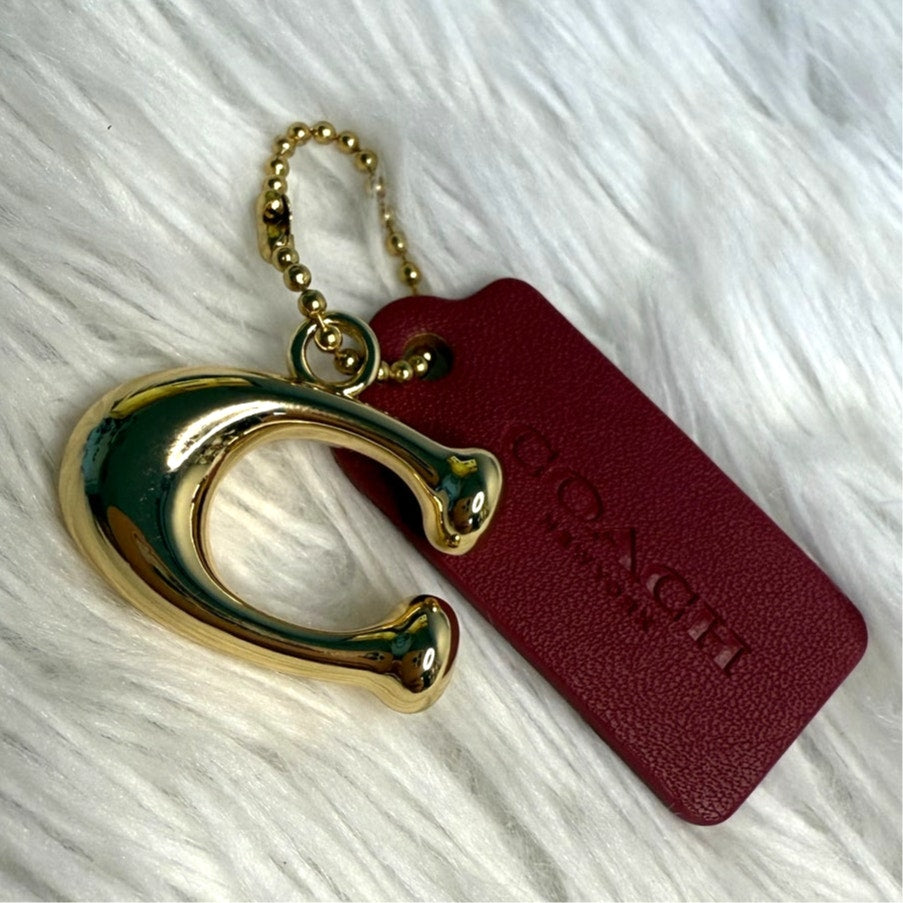 COACH "C" Hang Tag Key Fob Bag Charm
