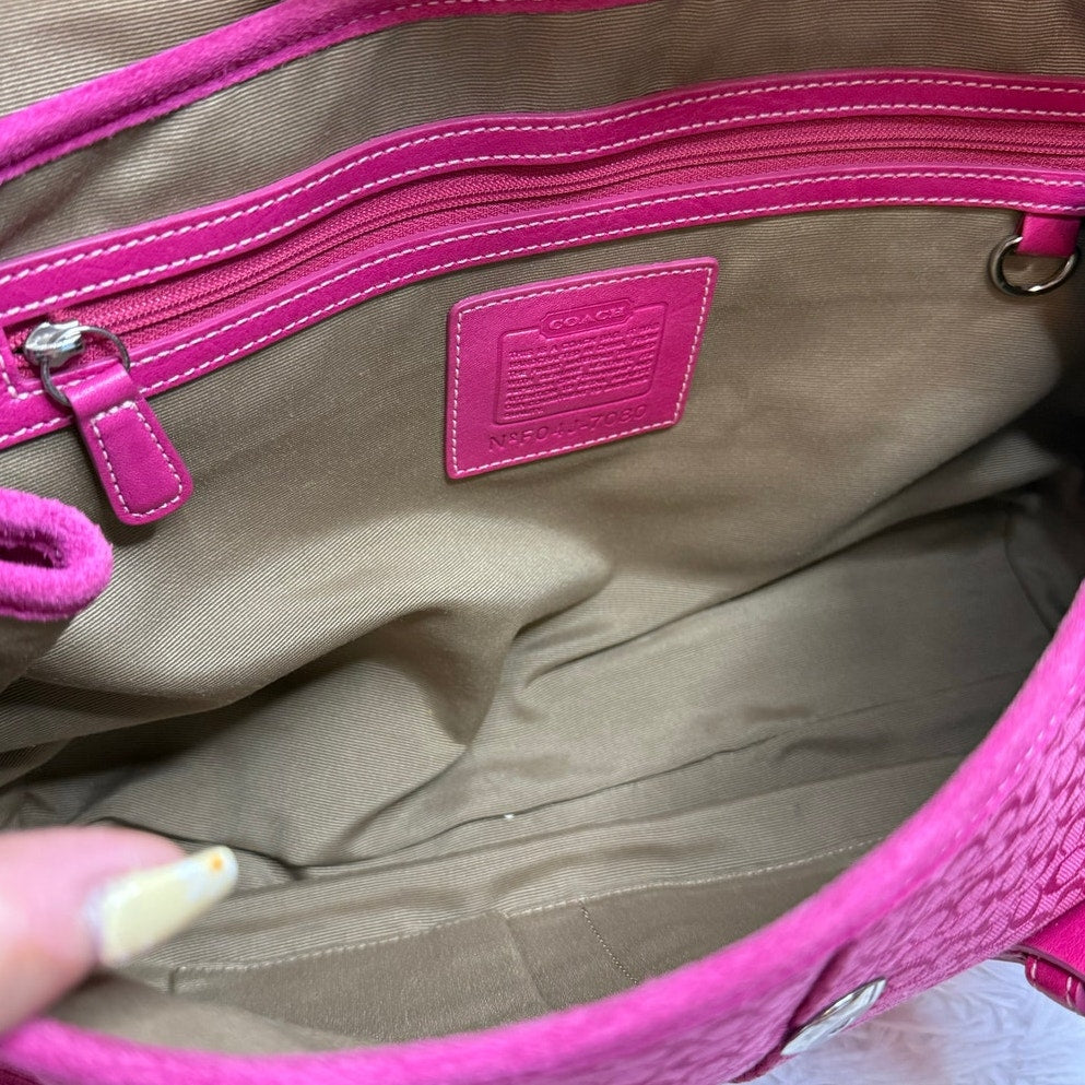 y2k COACH Vintage 2004 Pink Hampton SOHO Flap Satchel
